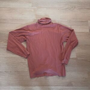 Terra cotta brown turtleneck long sleeve shirt vintage